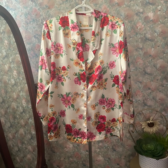 Floral Silky PJ Set - Picture 2 of 3